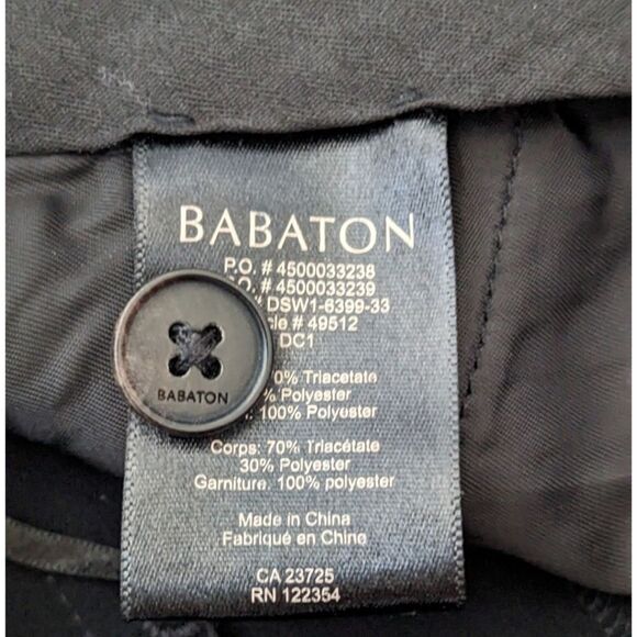 Aritzia Babaton Women's Dexter Trousers with side stripe- Black/White Size 0 - Picture 5 of 6